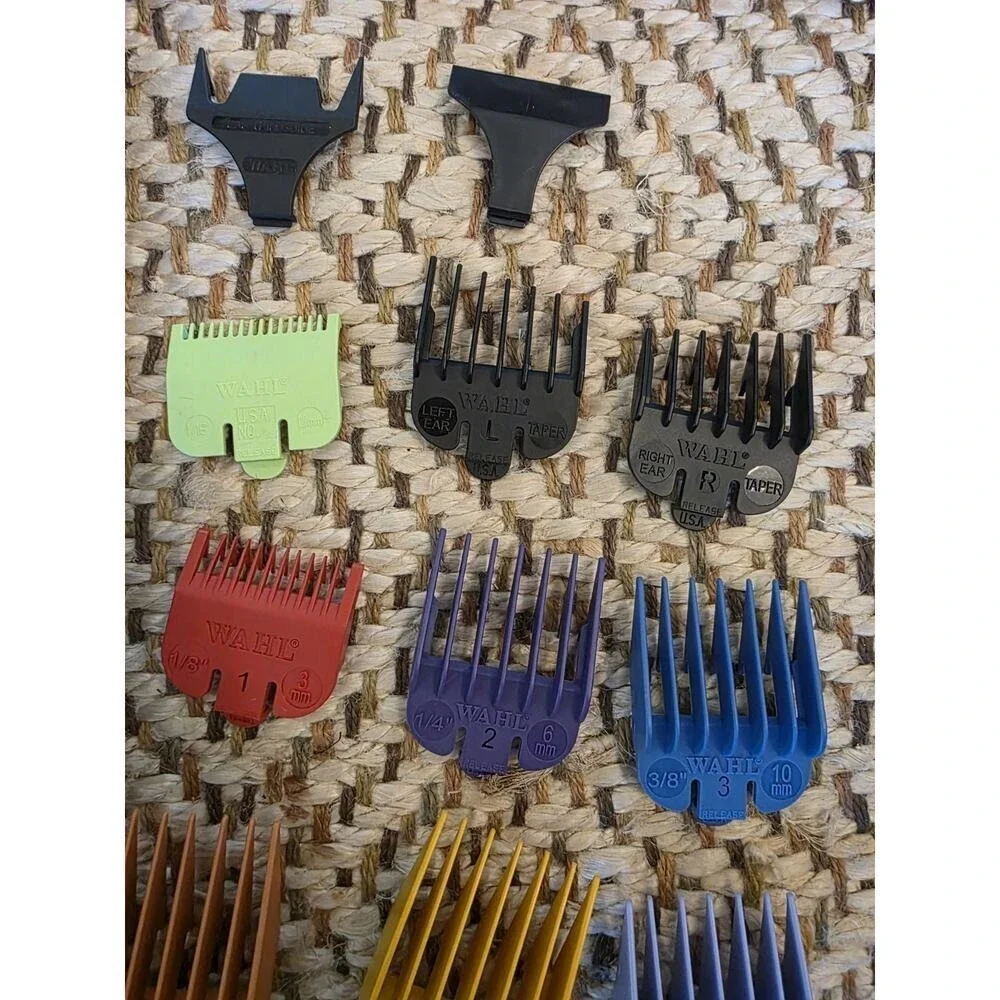 Wahl Color Pro Corded Hair Clipper Kit Model MC3 Color Coded Guides Case H1